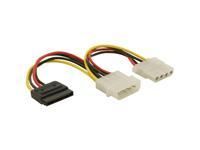 Cable de alimentación Delock - 2 conectores de 4 pines SATA a Molex