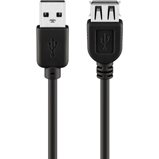 Câble USB Goobay 1,8 m USB 2.0 A vers A Noir
