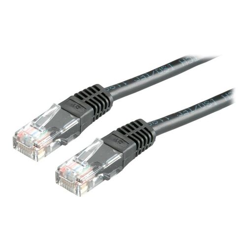 Cable de conexión Secomp VALUE - Conector RJ-45 (M) a RJ-45 (M) - 50 cm - UTP - CAT 6 - moldeado y bloqueado - negro