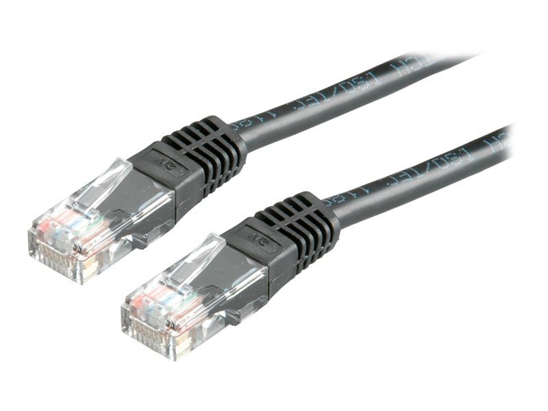Secomp VALUE - RJ-45 (M) to RJ-45 (M) Connector Cable - 50 cm - UTP - CAT 6 - Molded, Locked - Black