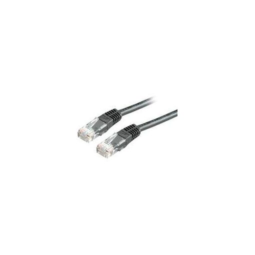 Cable de conexión Roline RJ-45 (M) a RJ-45 (M) - 50 cm - UTP - CAT 5e - Negro