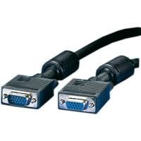 Roline HD15 M/F Coaxial Cable with Ferrite Cores, 20m