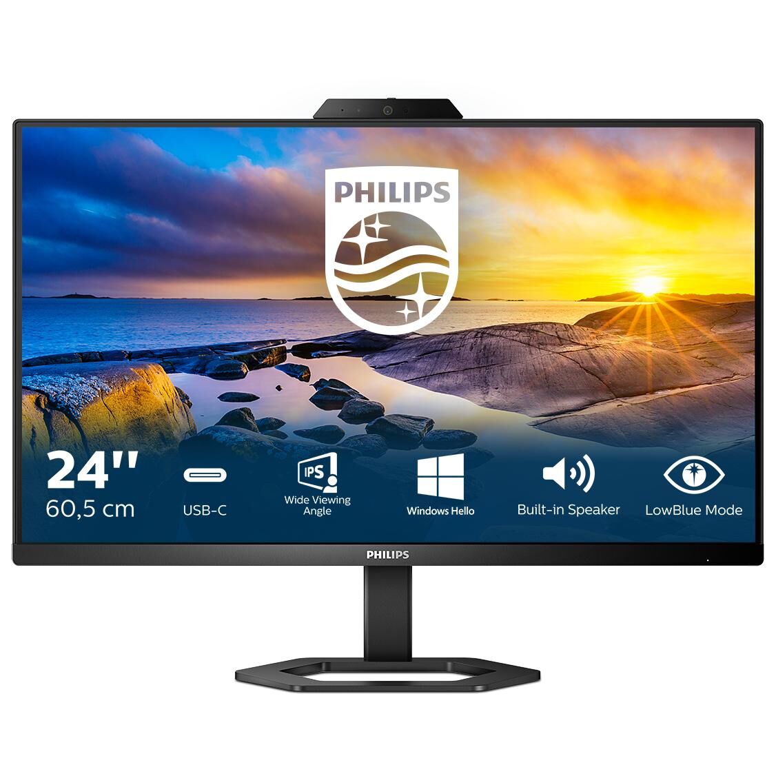 Philips 24E1N5300HE - 5000 Series LED Monitor - 24" Full HD (1080p) 75Hz IPS - Black