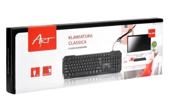 Teclado USB ART AK-46 (QWERTY) Negro