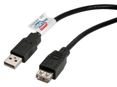 Roline USB Cable Extension - 3m, Black