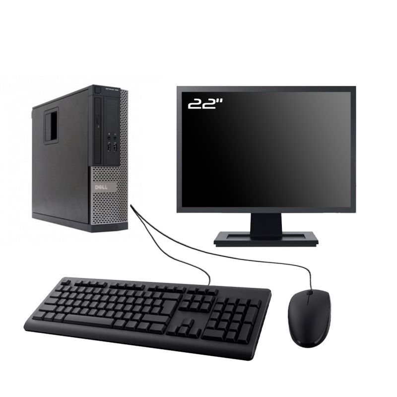 Dell Optiplex 390 SFF Computer - 22" Screen, Intel i5-2400, 8GB RAM, 240GB SSD, Windows 10