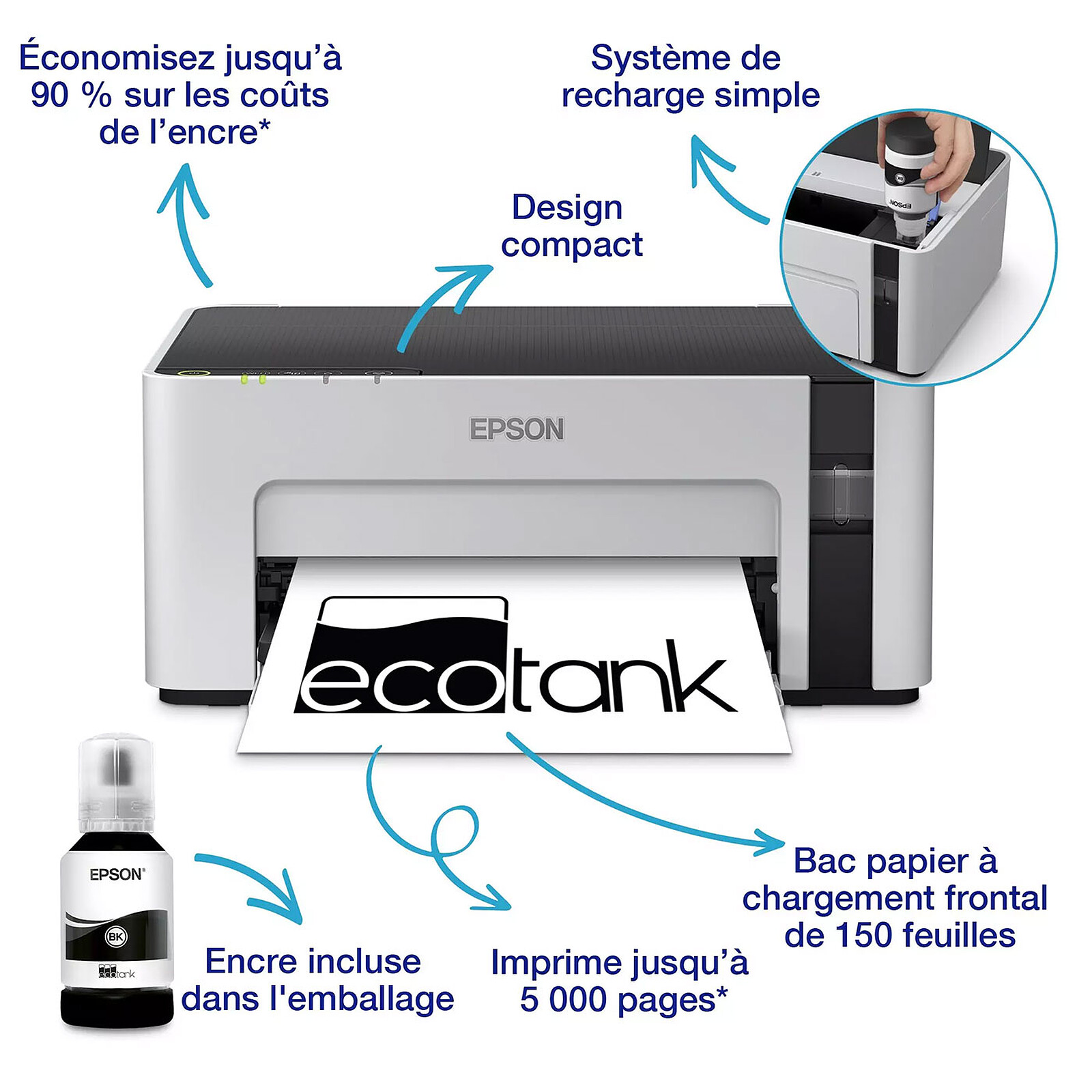 Impresora monocromática Epson EcoTank ET-M1120