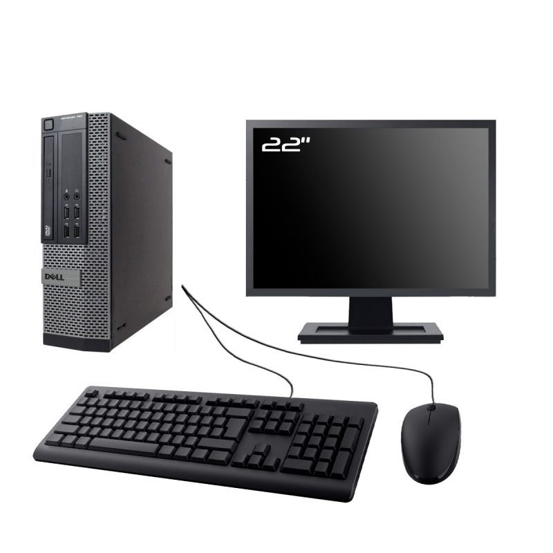Dell Optiplex 790 SFF PC - 22" Screen, Intel i5-2400, 32GB RAM, 500GB HDD, Windows 10, WiFi
