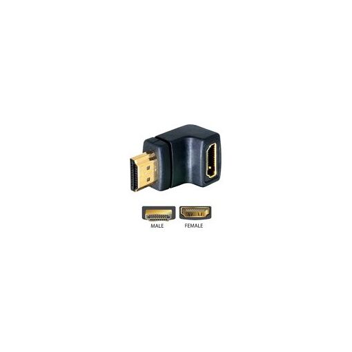 Adaptateur HDMI Delock - 90° Vers le Bas, Masculin vers Féminin