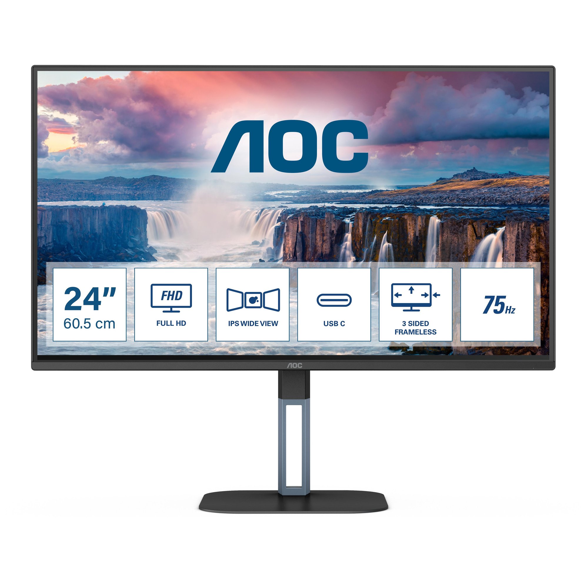 AOC V5 24-inch LED Monitor - Black