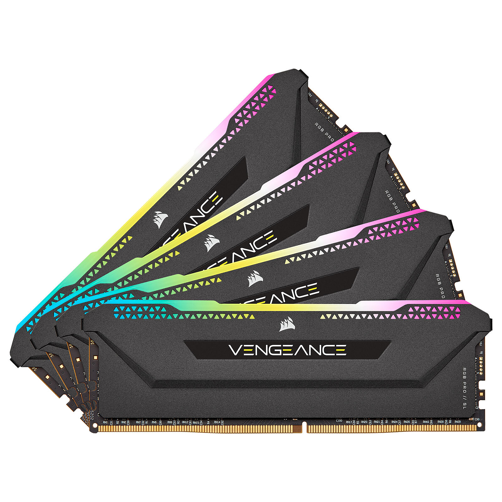 Corsair Vengeance RGB PRO SL Series 64 GB (4 x 16 GB) DDR4 3200 MHz CL16 - Black