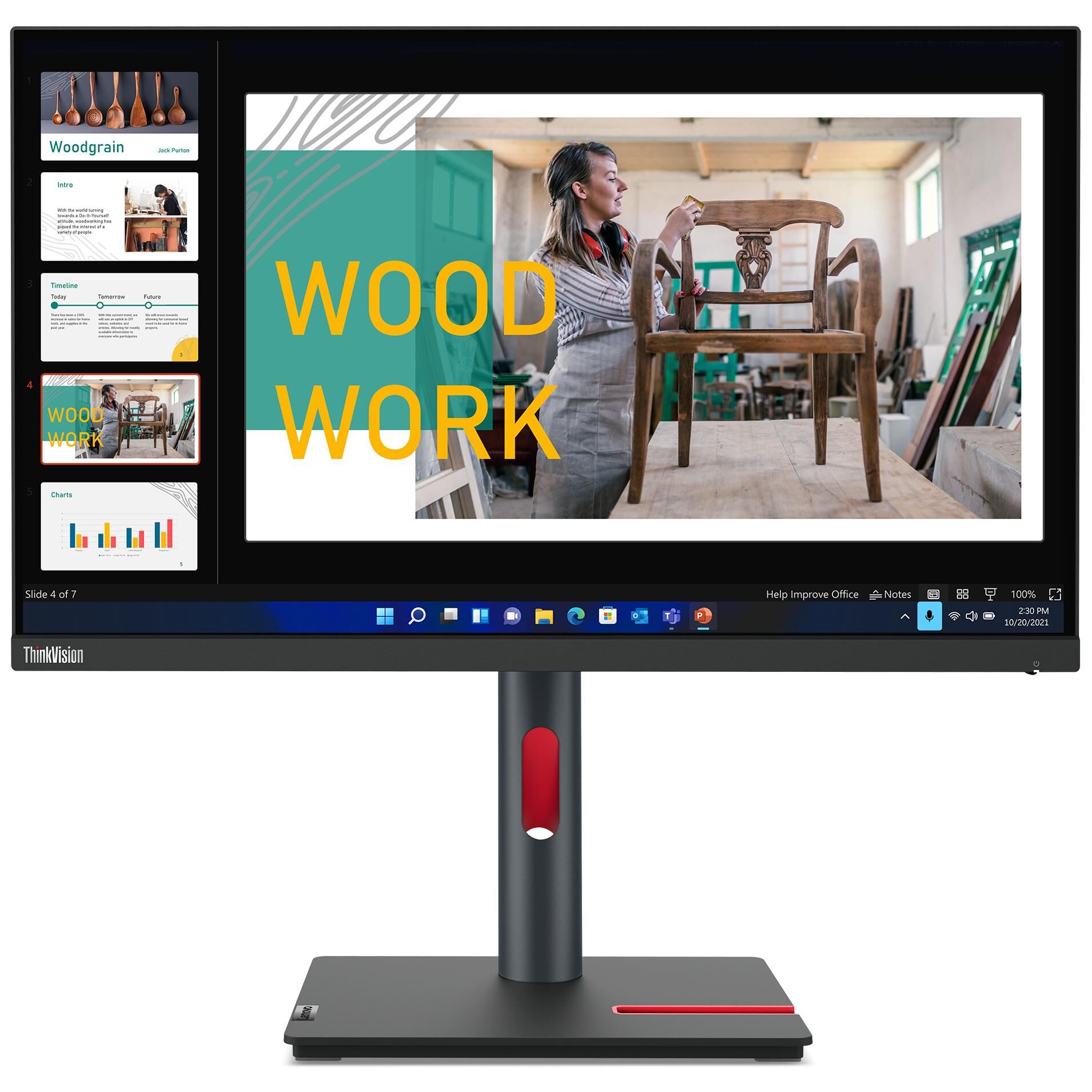 Lenovo P24q-30 - Écran LED - 23.8" - 2560 x 1440 QHD @ 60 Hz - IPS - 300 cd/m² - 1000:1 - 4 ms - HDMI, DisplayPort - noir corbeau - pour ThinkCentre neo 70t 11YU; ThinkPad P15 Gen 2 20YQ