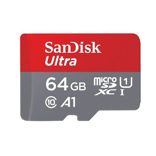 SanDisk Ultra MicroSDXC Card 64GB, U1/A1 Speed Class, Read Up to 140MB/s