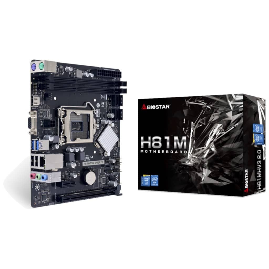 Biostar H81MHV3 2.0 Intel 1150 Micro ATX Motherboard