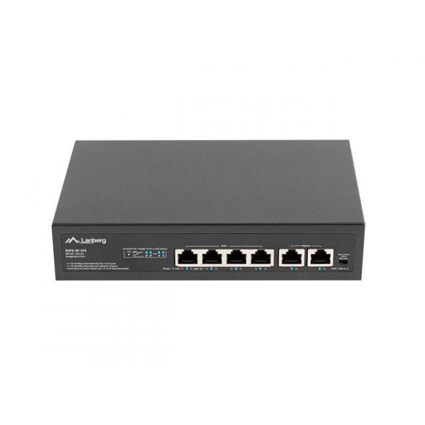 Lanberg RSFE-4P-2FE-60 10/100 Ethernet Switch (PoE) - Black
