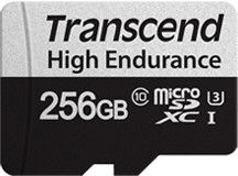 Transcend 350V 256GB UHS-I U3/Class10 microSDXC Flash Memory Card (with SD Adapter)