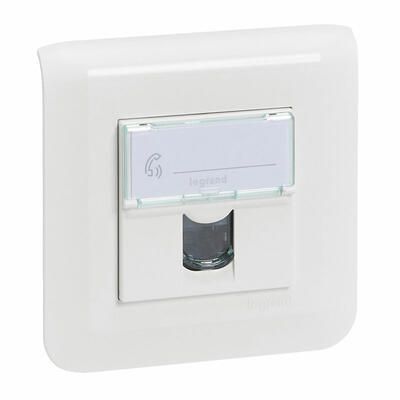 Legrand Mosaic Full Thread RJ45 Plug - White