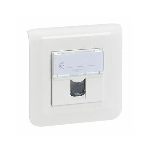 Prise RJ45 CAT 6 à vis complet Mosaic - Blanc