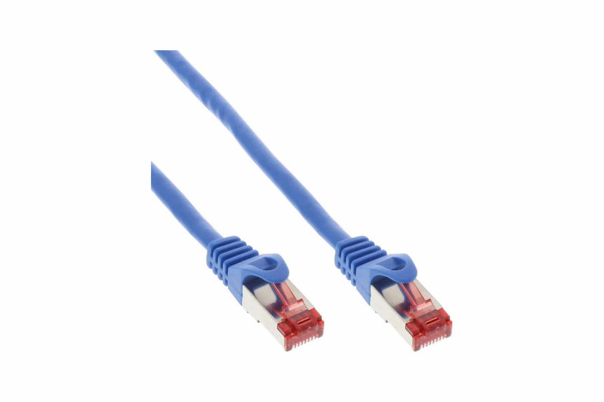Câble de connexion InLine S/FTP Cat.6, 15 m, bleu