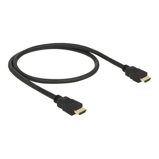 Câble HDMI avec Ethernet Delock - 50 cm - Noir - Prise en charge 4K