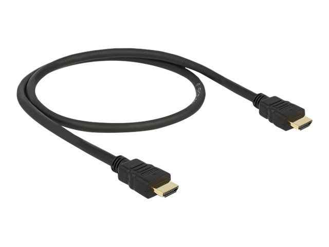 Delock HDMI Cable with Ethernet - 50cm - Black - 4K Support