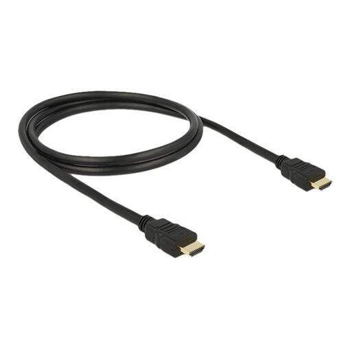 Delock HDMI Cable with Ethernet - 1m, Black - 4K Support