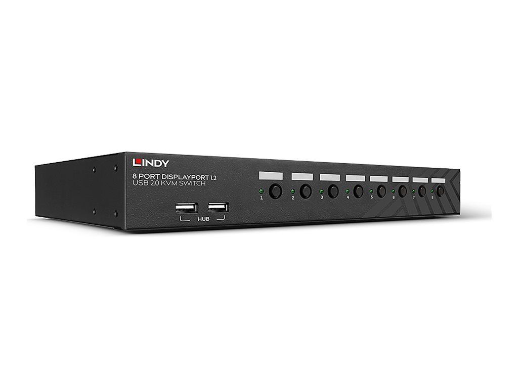 Lindy 8-Port DisplayPort Switch with Audio and USB
