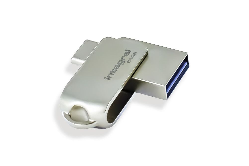 Clé USB Integral 360-C Double - 64 Go - USB 3.2 Gen 1 / USB-C