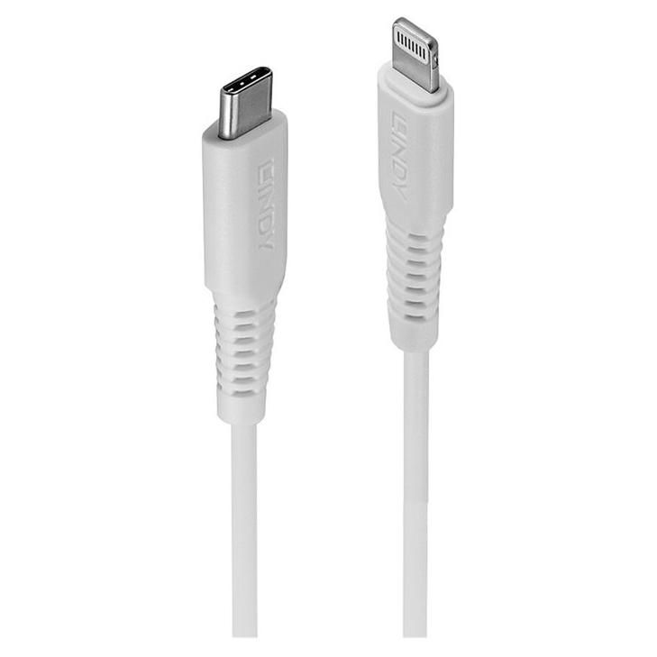 Lindy Lightning Cable - 3m, USB-C to Lightning - White