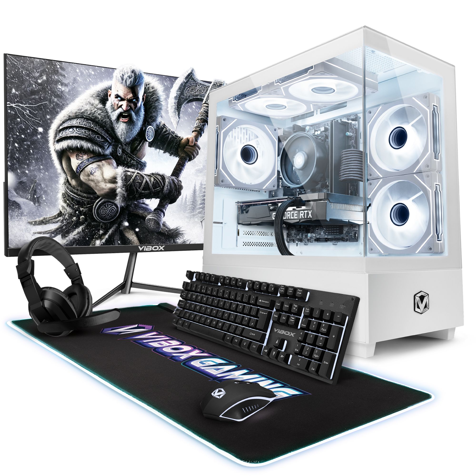 Vibox PC Gamer Complete - Ryzen 5 5500 4.2 GHz - RTX 5060 8GB - 16GB RAM - 1TB SSD - Windows 11 - WiFi