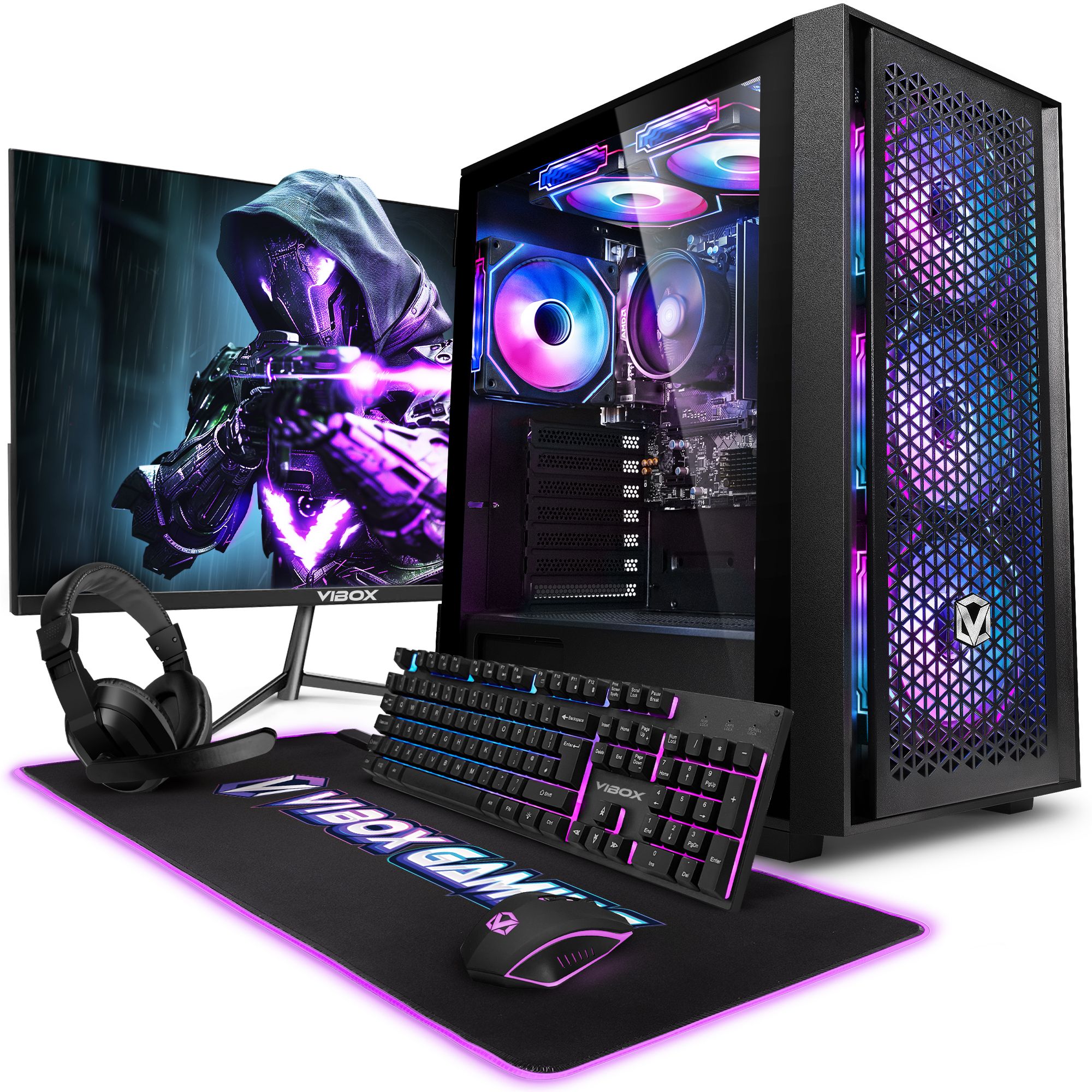 Vibox PC Gamer Complete - Ryzen 3 3200G 4.0 GHz - Integrated Radeon Vega 8 GPU - 16GB RAM - 1TB NVMe - Windows 11 - WiFi
