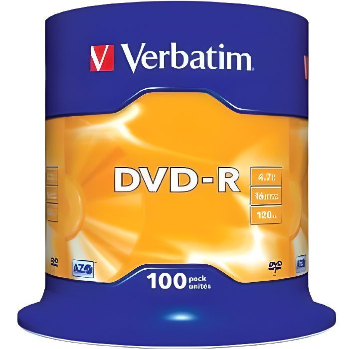 Verbatim 100 Pack DVD-R 16X 4.7GB