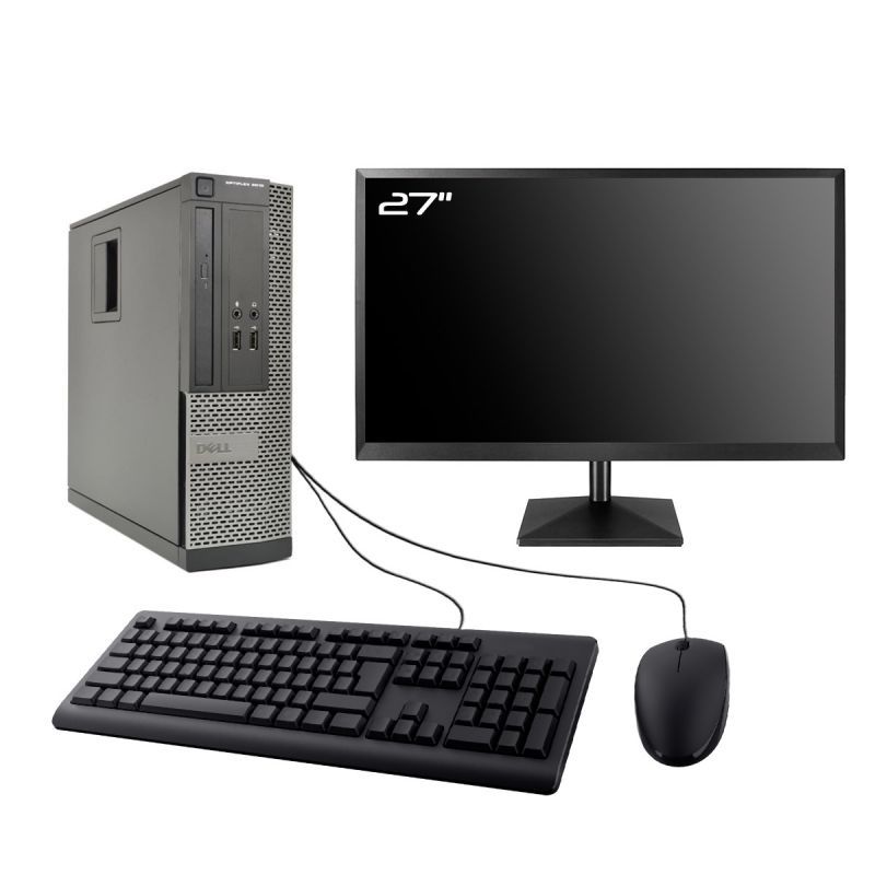 Dell Optiplex 3010 SFF Desktop Computer - 27" Screen, Intel I5-3470, 16GB RAM, 960GB SSD, Windows 10
