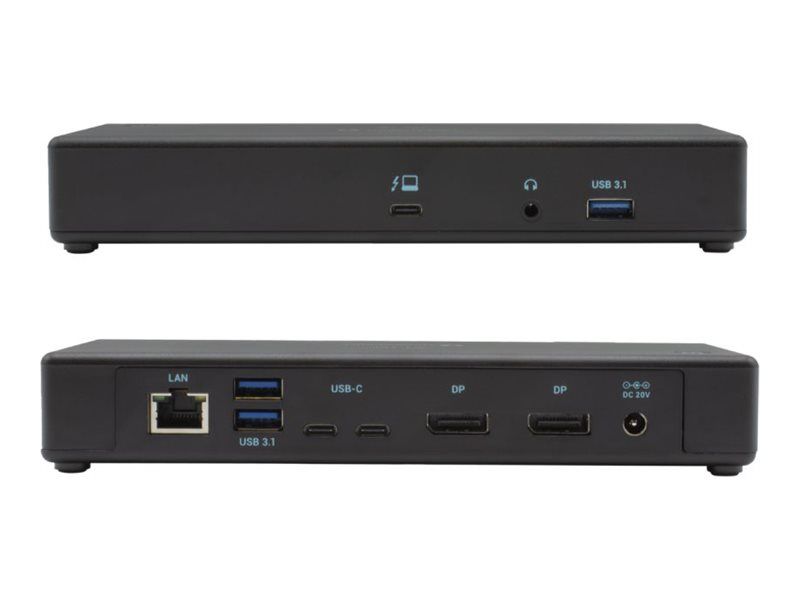 i-Tec Thunderbolt3/USB-C Dual DisplayPort 4K Docking Station + Power Delivery - Station d'accueil - USB-C 3.1 / Thunderbolt 3 - 2 x DP - 1GbE - 85 watt - Europe