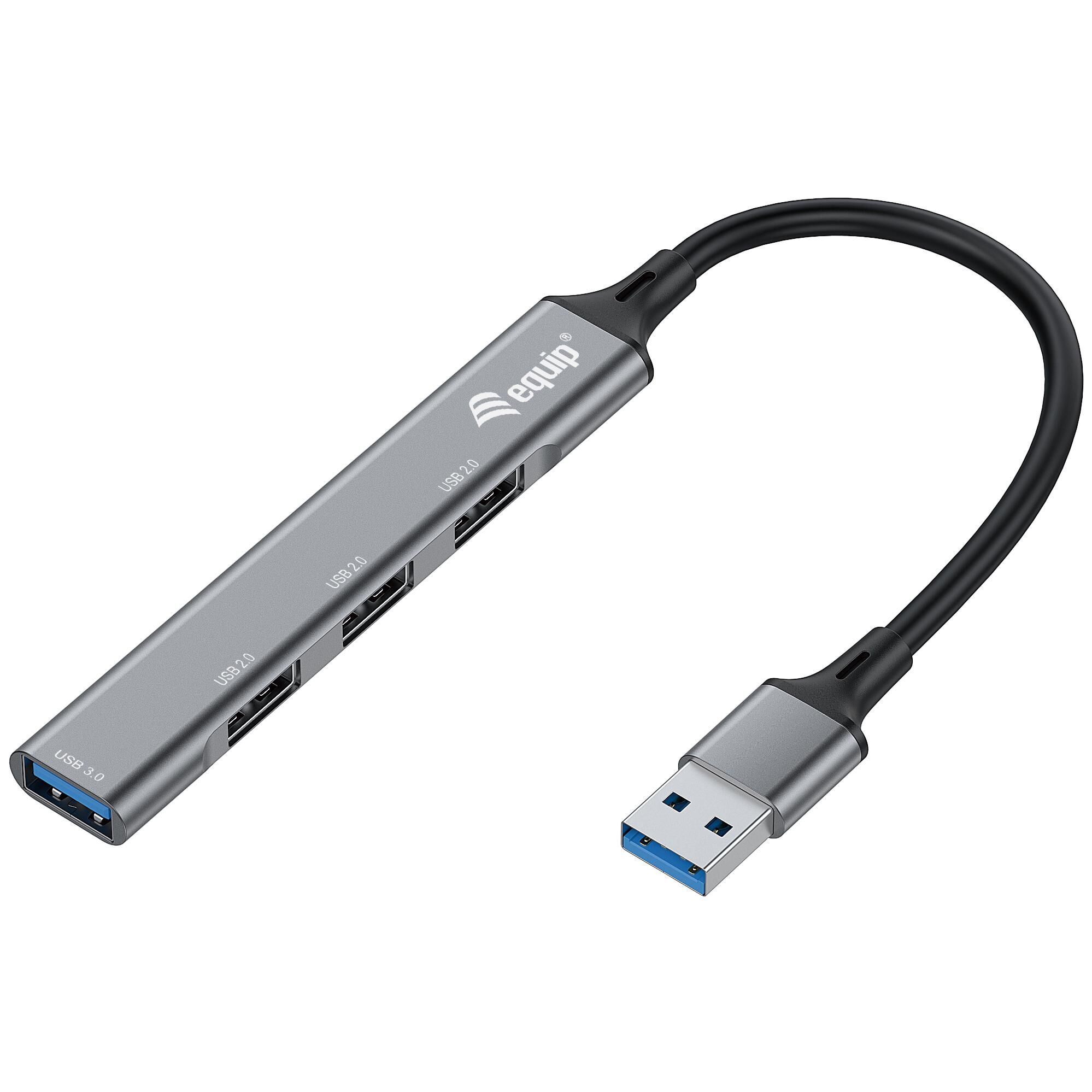 Equip USB 3.2 Gen 1 Hub & Adapter (3.1 Gen 1) - Black and Gray