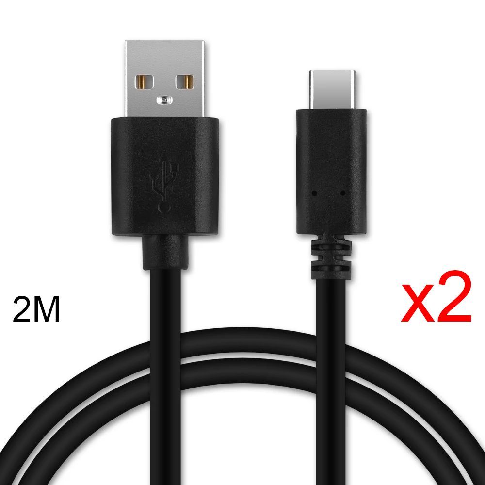 E.F.Connection USB Type-C Cables for OPPO Find X5 Series (2-Meter, Black)