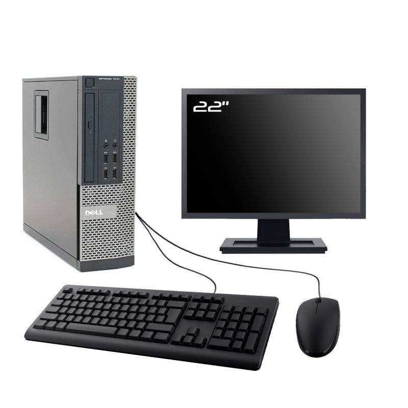 Dell Optiplex 7010 SFF Computer | 22" Screen | Intel I5-3470 | 32GB RAM | 2TB SSD | Windows 10