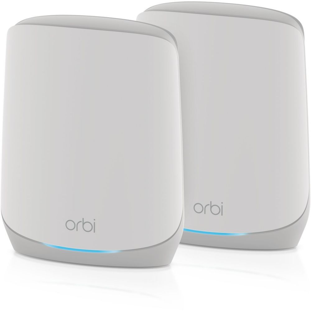 Netgear Orbi RBK762S Wi-Fi System (Router & Extender) - Up to 5000 sq. ft. Coverage - 1Gbps Mesh - Wi-Fi 6 - Tri-band