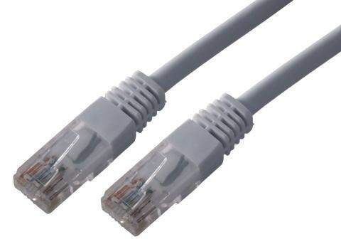 MCL Cordon - Cordon de raccordement - RJ-45 (M) pour RJ-45 (M) - UTP - CAT 6 - moulé, bloqué - gris