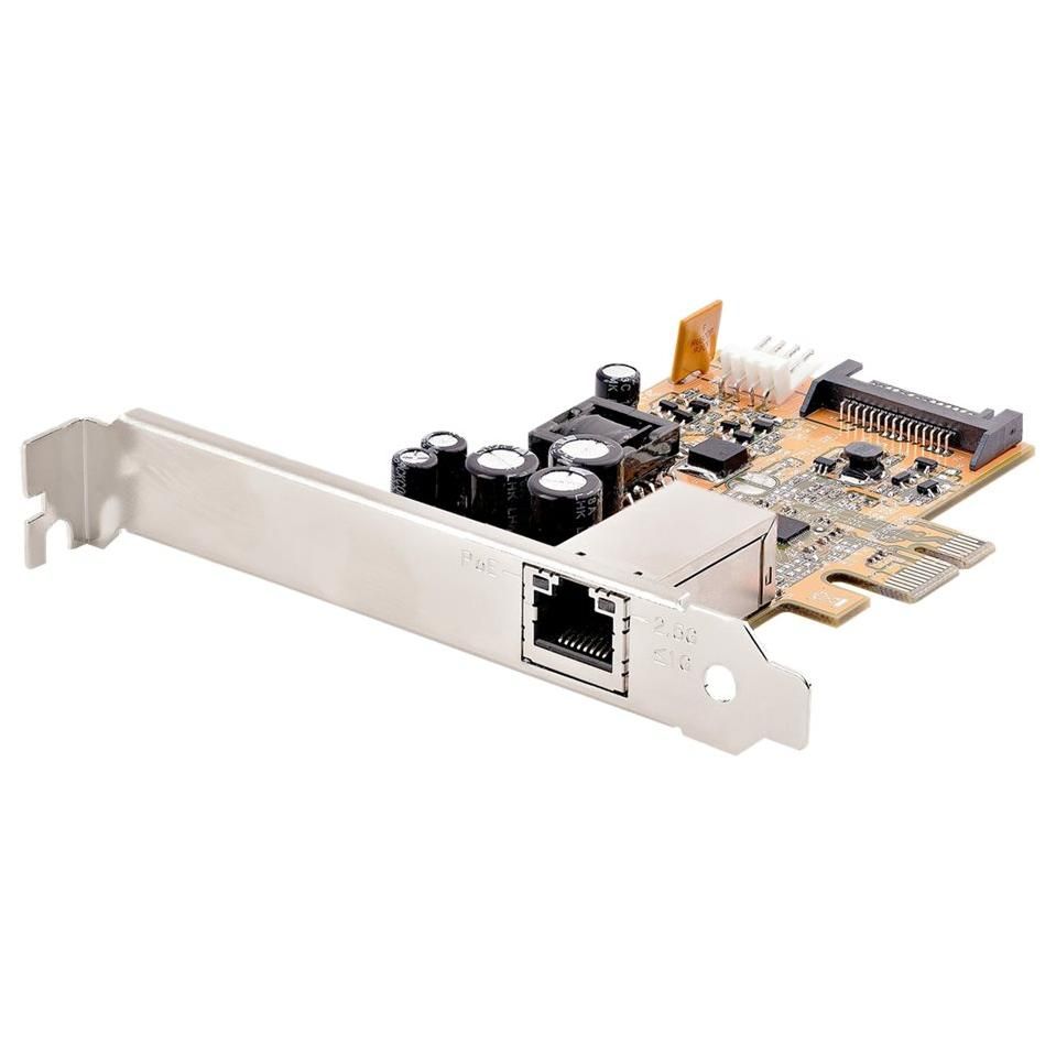 StarTech.com Low Profile PCIe x1 Network Card, 2.5GB Ethernet, PoE+ 802.3at NIC Adapter