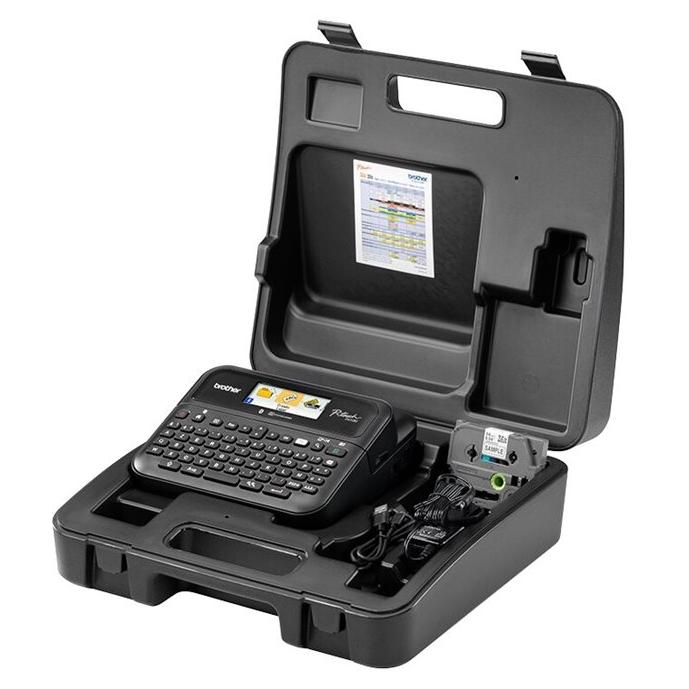 Brother P-Touch PT-D610BTVP Label Maker - Black and White - Thermal Transfer - 24mm Wide - 180dpi - Up to 30mm/sec - USB, Bluetooth 5.0 - Cutter - Mirror Printing, Vertical Printing, Pre-Print Preview, ...