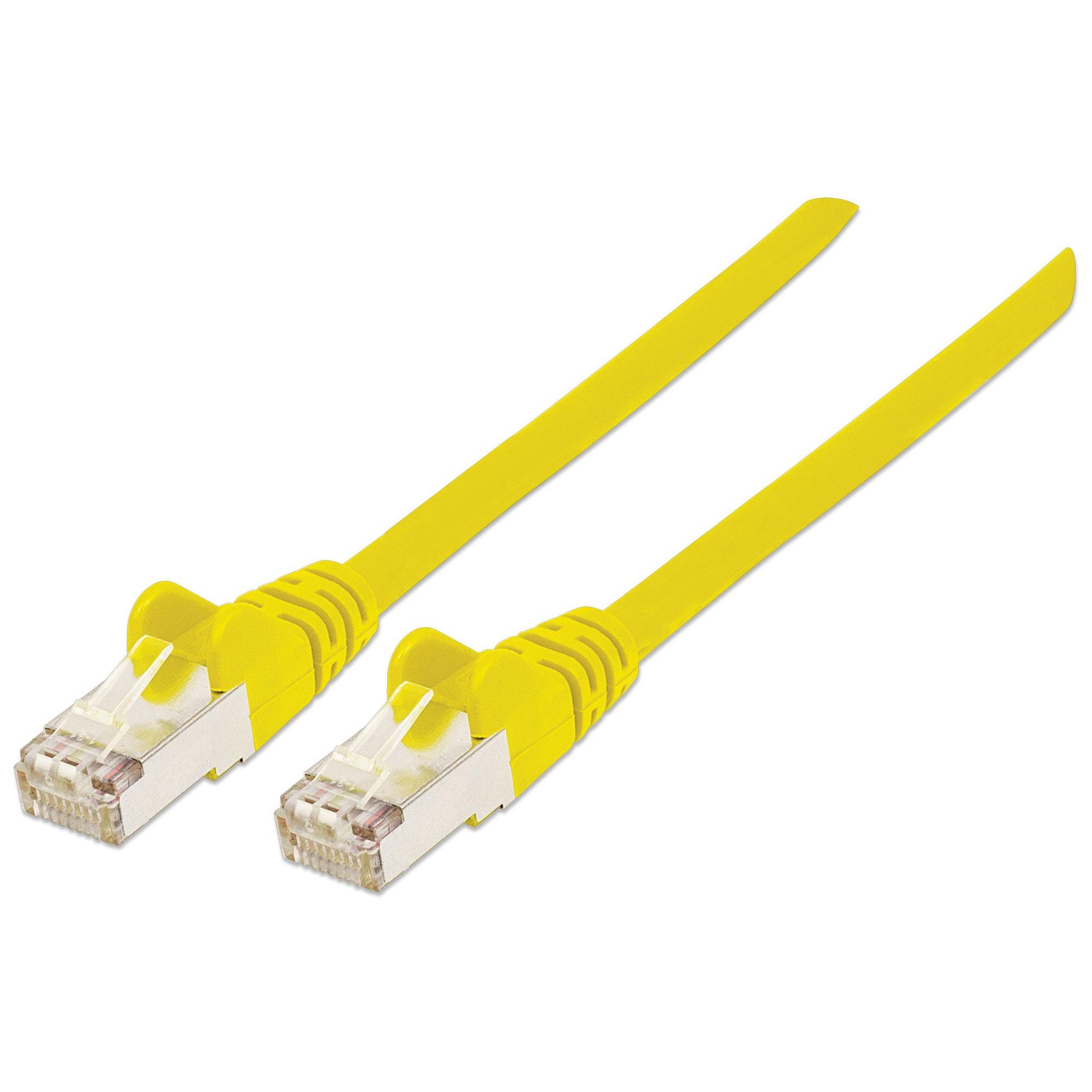 IC Intracom Intellinet Network Patch Cable, Cat6, 10m, Yellow, Copper, S/FTP, LSOH, PVC, RJ45, Gold Plated Contacts, Snagless, Booted, Lifetime Warranty