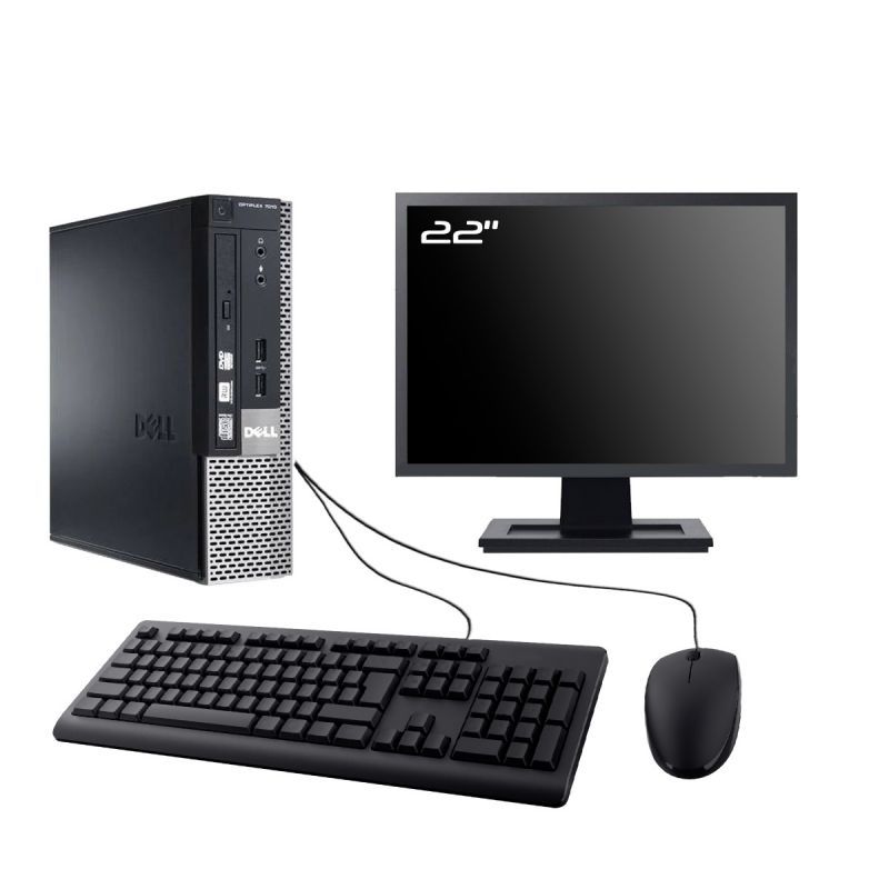 Dell Optiplex 7010 USFF Computer - 22" Screen, Intel I5-3470, 8GB RAM, 960GB SSD, Windows 10