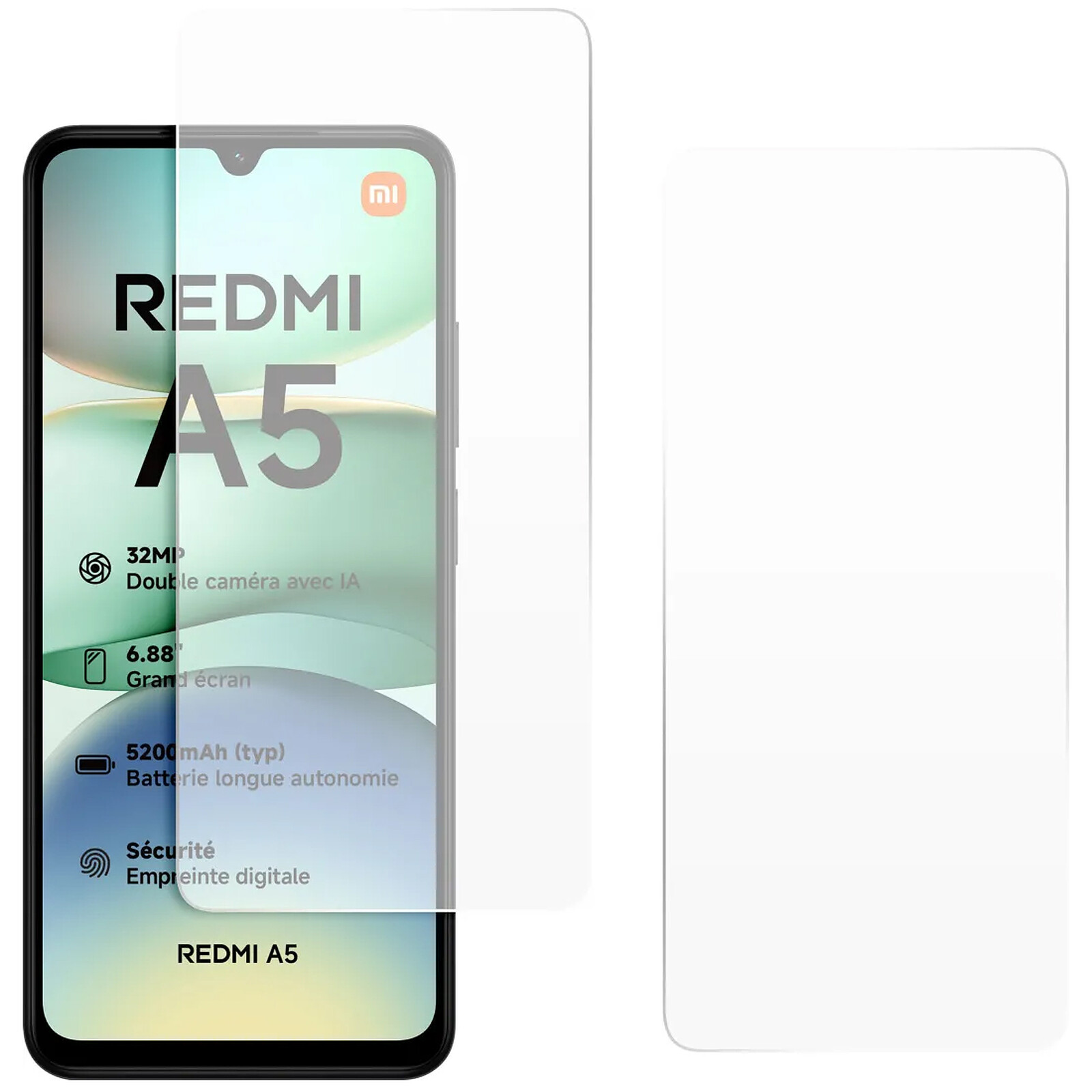 Made for Xiaomi Redmi A5 TPU Case and Tempered Glass Pack