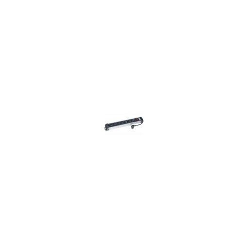 Exertis Connect Coupe-circuit avec protection contre les surtensions - Interrupteur - 3680 W, Entrée CEE 7/7, 6 Sorties connecteurs (CEE 7/5), Câble de 1,8 m - Noir