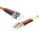 Exertis Connect Multi-Mode Fiber Optic Cable - 5m, LC to ST, Duplex, OM1, 62.5/125 Microns, Orange