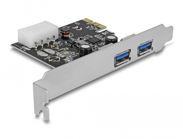 Adaptador USB Delock - PCIe x1 a 2 puertos USB 3.2 Gen 1