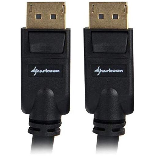 Cable Sharkoon DisplayPort 1.3, 4K, Negro, 5 m