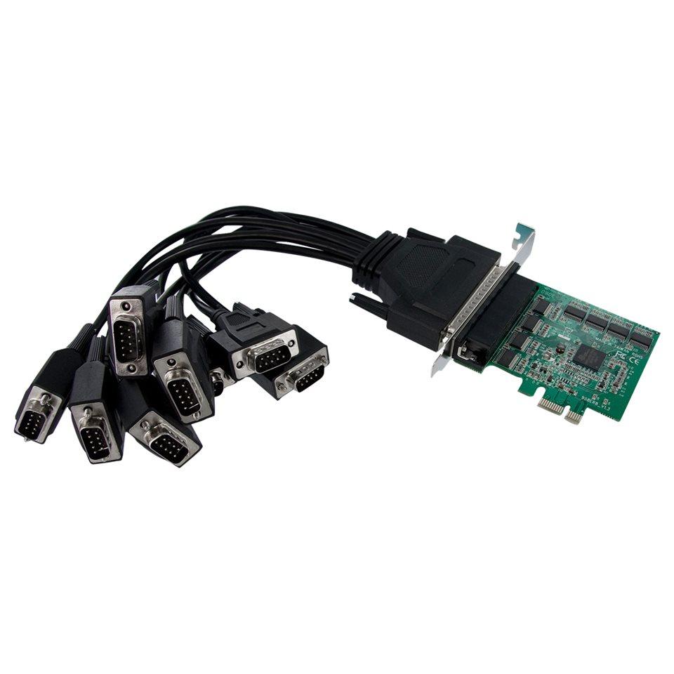 StarTech.com 8-Port DB9 RS232 PCIe Card - Serial PCIe Adapter - UART 16950 (PEX8S952)