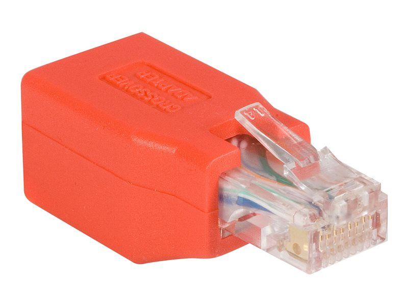 Adaptador StarTech Ethernet Gigabit Cat 6 para conmutador - RJ-45 Masculino a Femenino - Rojo